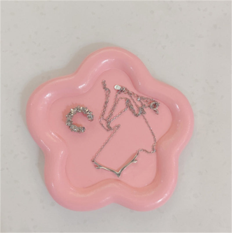 Ins Cute Heart-shaped Jewelry Dish Storage Tray