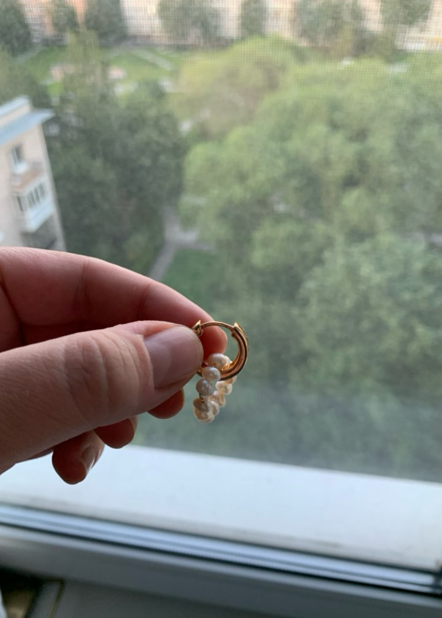 Minimalist Pearl Hoop Earrings "Effortless Everyday Look"